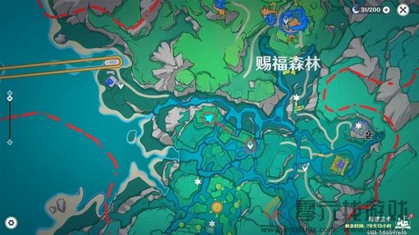 原神赐福森林欢声飞羽全位置攻略(图13) 原神赐福森林欢声飞羽全位置攻略(图13)